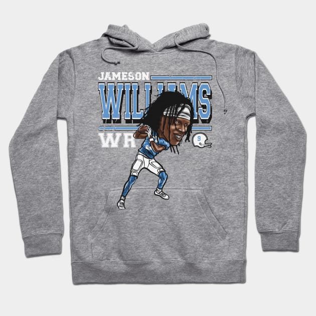 Jameson Williams Detroit Cartoon Hoodie by danlintonpro